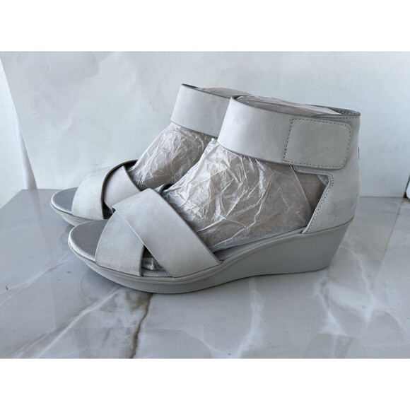 Naturalizer Womens Riviera Gray Wedge Heels Sandals Shoes Sz 11 M New - Picture 3 of 16